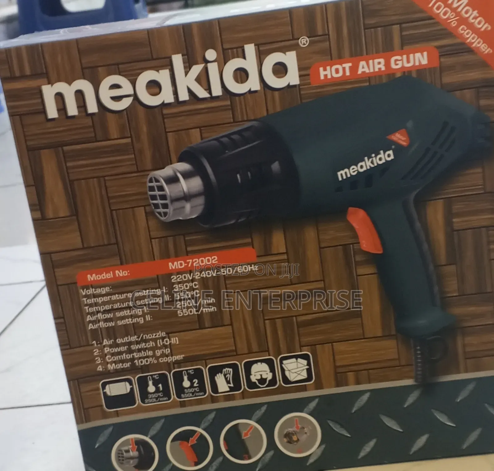 MEAKIDA Hot Air Heat Gun – Powerful Durable
