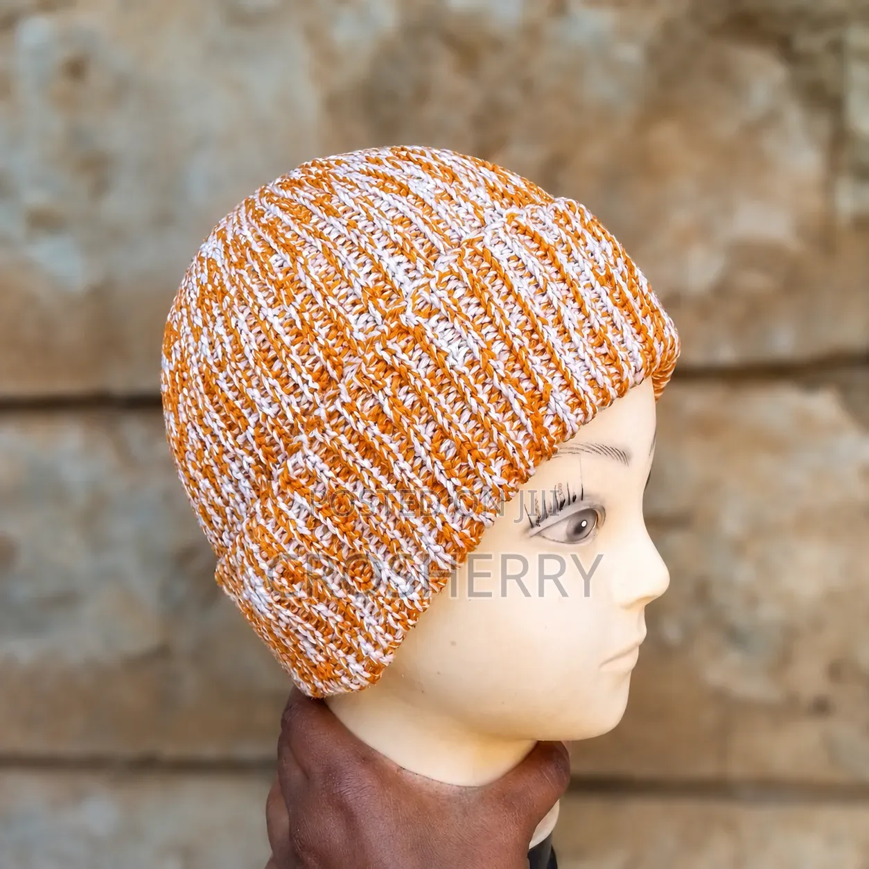 Handmade Knit-Look Crochet Beanie