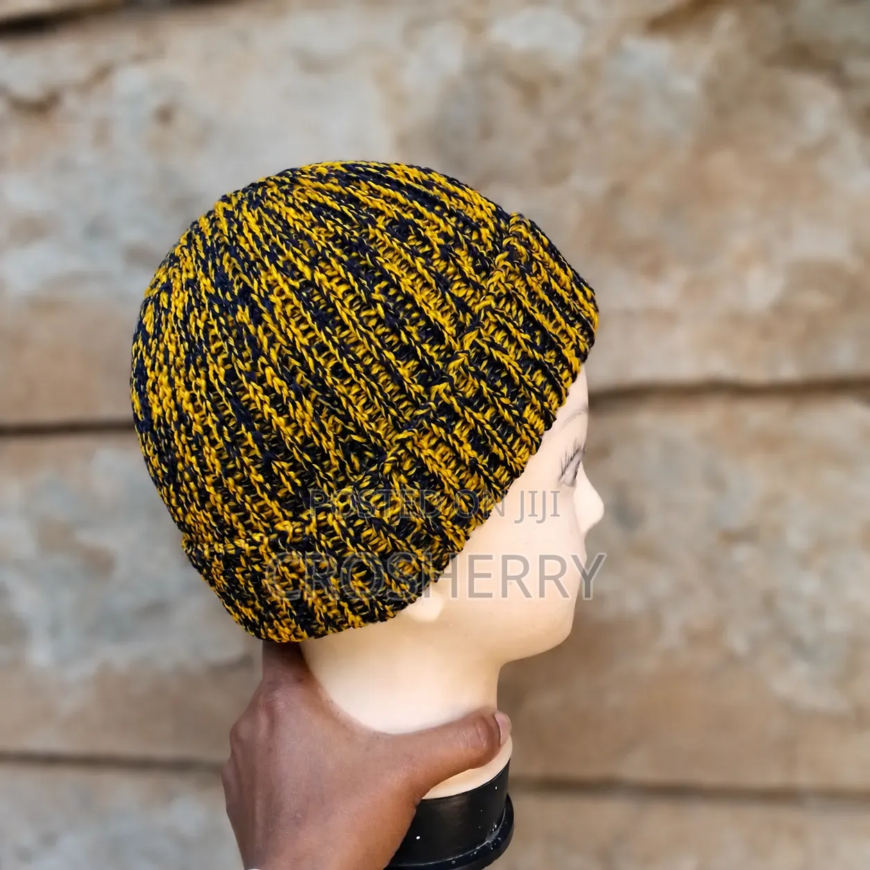 Handmade Knit-Look Crochet Beanie