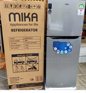 *Mika 202Litres Double Door Fridge NO FROST
