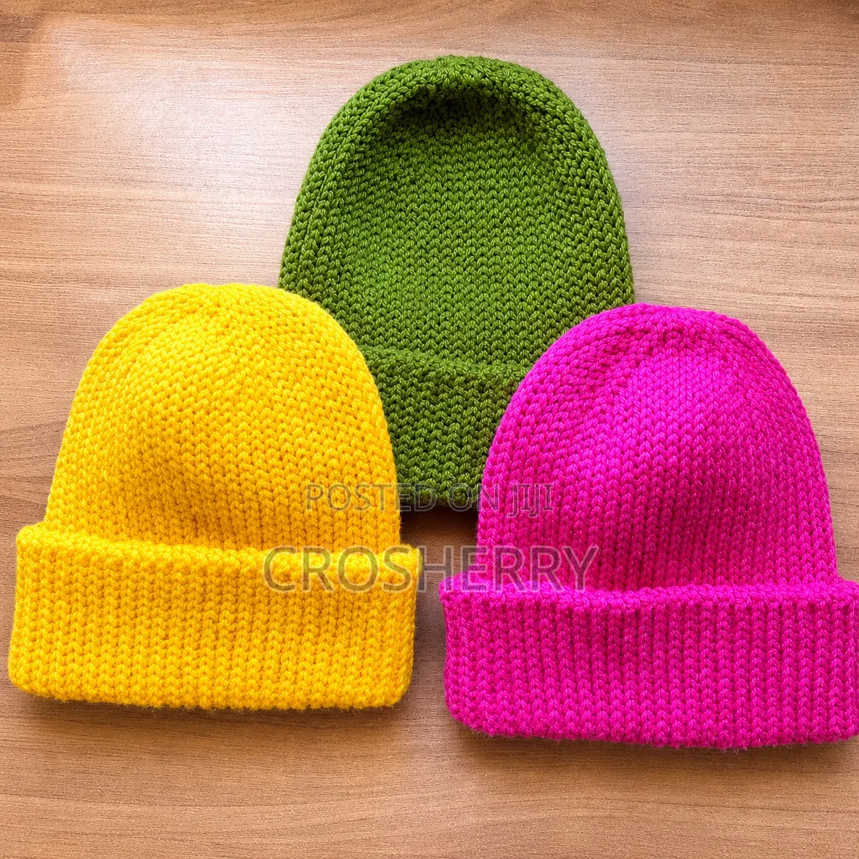 Handmade Knit-Look Crochet Beanie