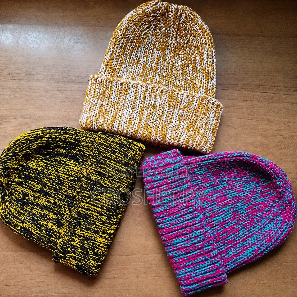 Handmade Knit-Look Crochet Beanie