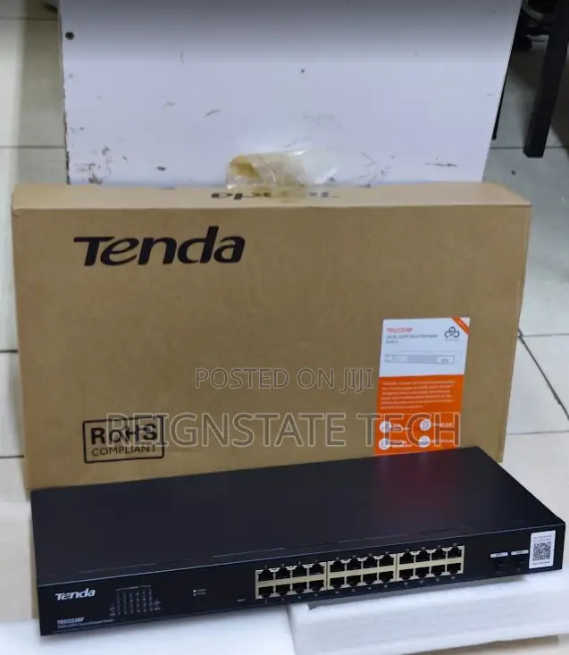 Tenda Teg2220p-24-250w 24ge + 2sfp Cloud Managed Poe Switch