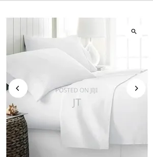 Pure White Plain Bedsheet (Size 5×6)