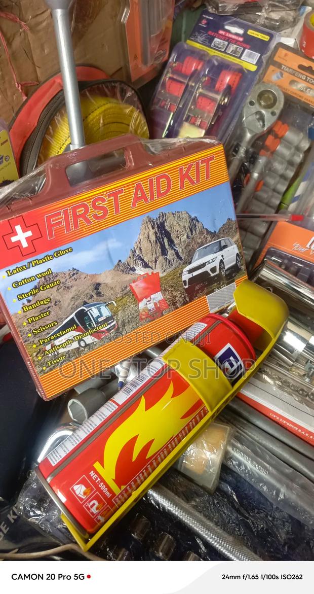 2in1 Car Emergency Safety Combo Kit 2fire Stop First Aid Box