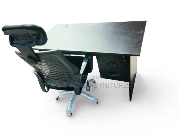 3-Drawers Office Computer Table Office Headrest Chair