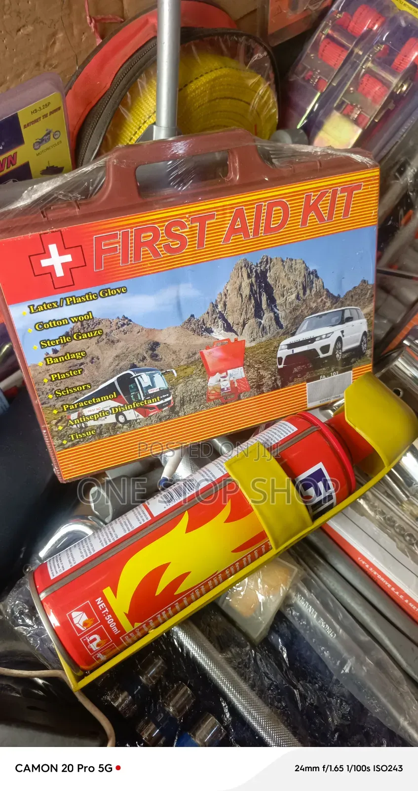 2pc Pack Car Safety Emergency Compliance Road Kit
