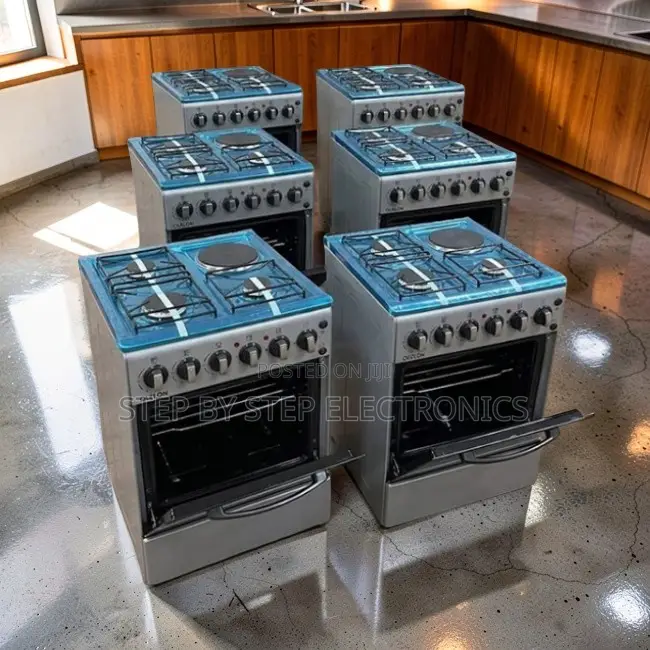 Easy to Use Stable Base 3 Gas Burners +1 Electric Standing Cookers