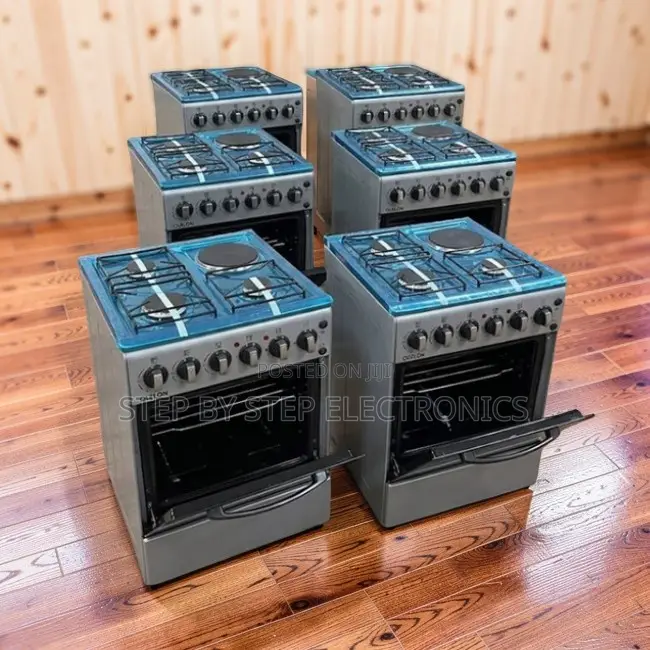 Easy to Use Stable Base 3 Gas Burners +1 Electric Standing Cookers