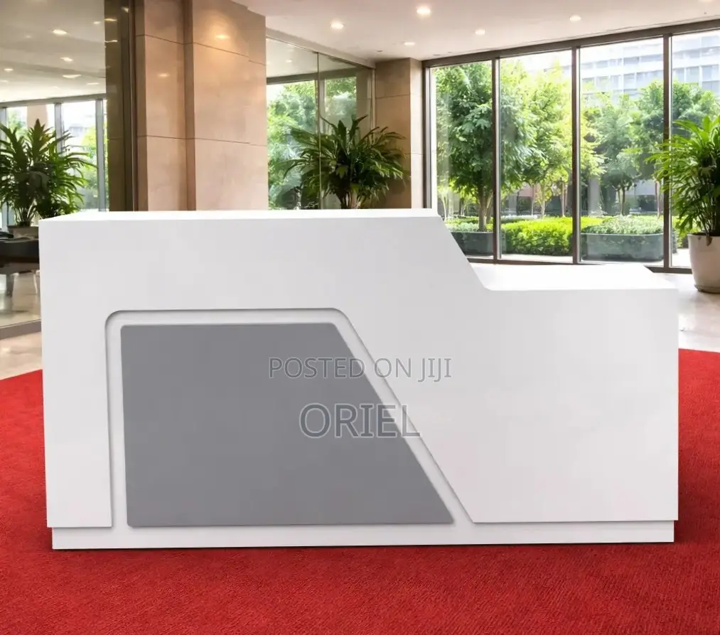 160CM White Office Reception Desk : Reception Counter Desk for Office