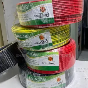 2.5mm Single Core Wiring Wire – Black Yellow Red – 90 Metres