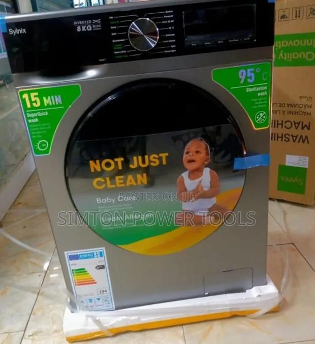 Syinix 8kg Front Load Inverter BLDC Washing Machine - thumbnail 2