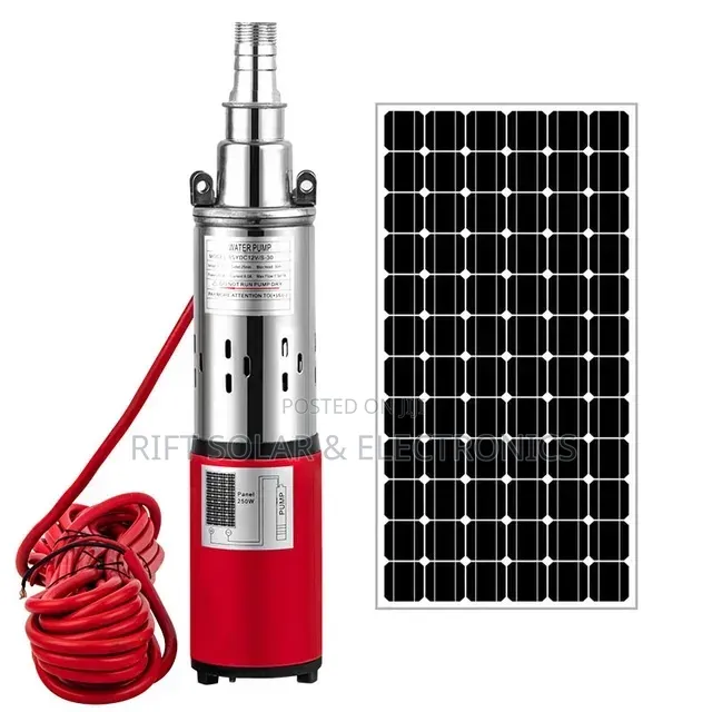 50m Head Submersible Pump - 270w Solar Panel Full Package
