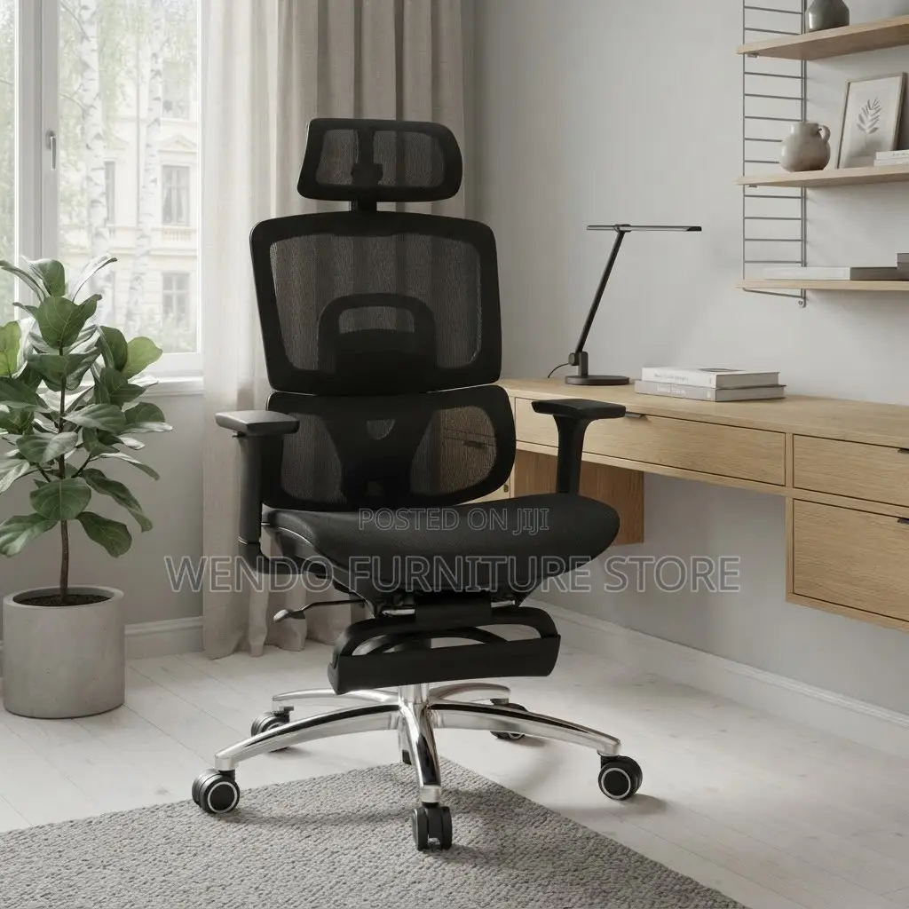 Office Chairs; Lumbar Support Orthopedic Seat With Footrest