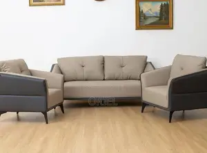 Office Sofa : Premium Leather Office Reception Sofa Set