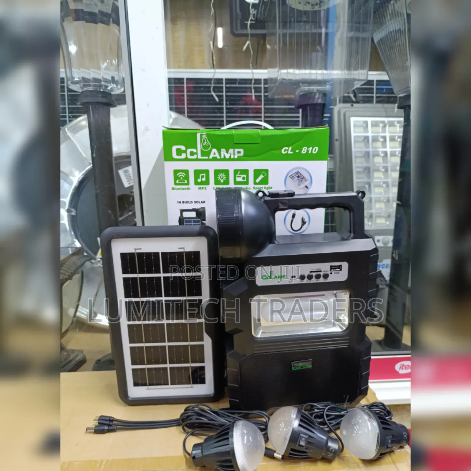*CcLamp CL-810 Solar Lighting System Kit With 3 LED Lights