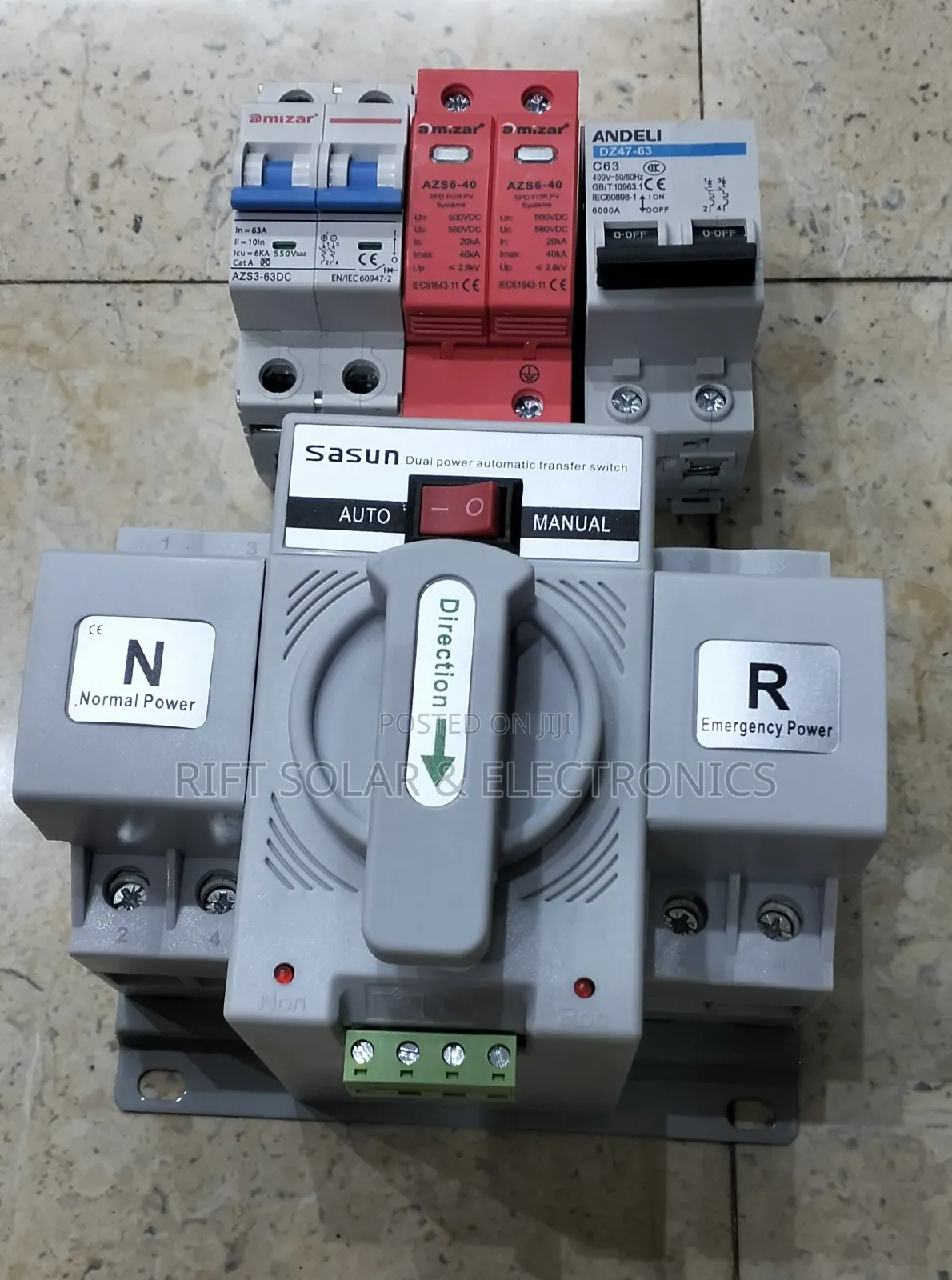 Automatic Changeover 63A - SPD PROTECTOR - DC Breaker - AC Breaker