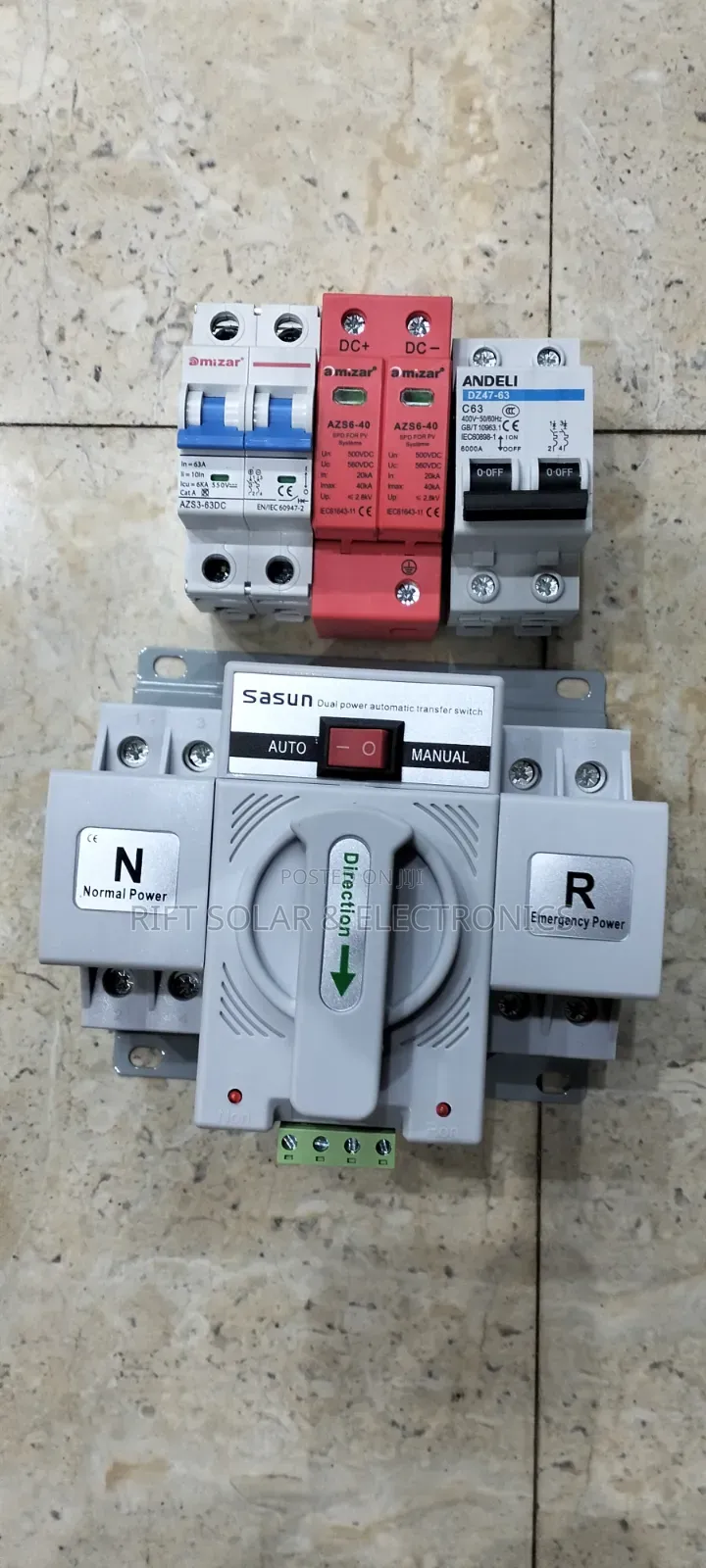 Automatic Changeover 63A - SPD PROTECTOR - DC Breaker - AC Breaker