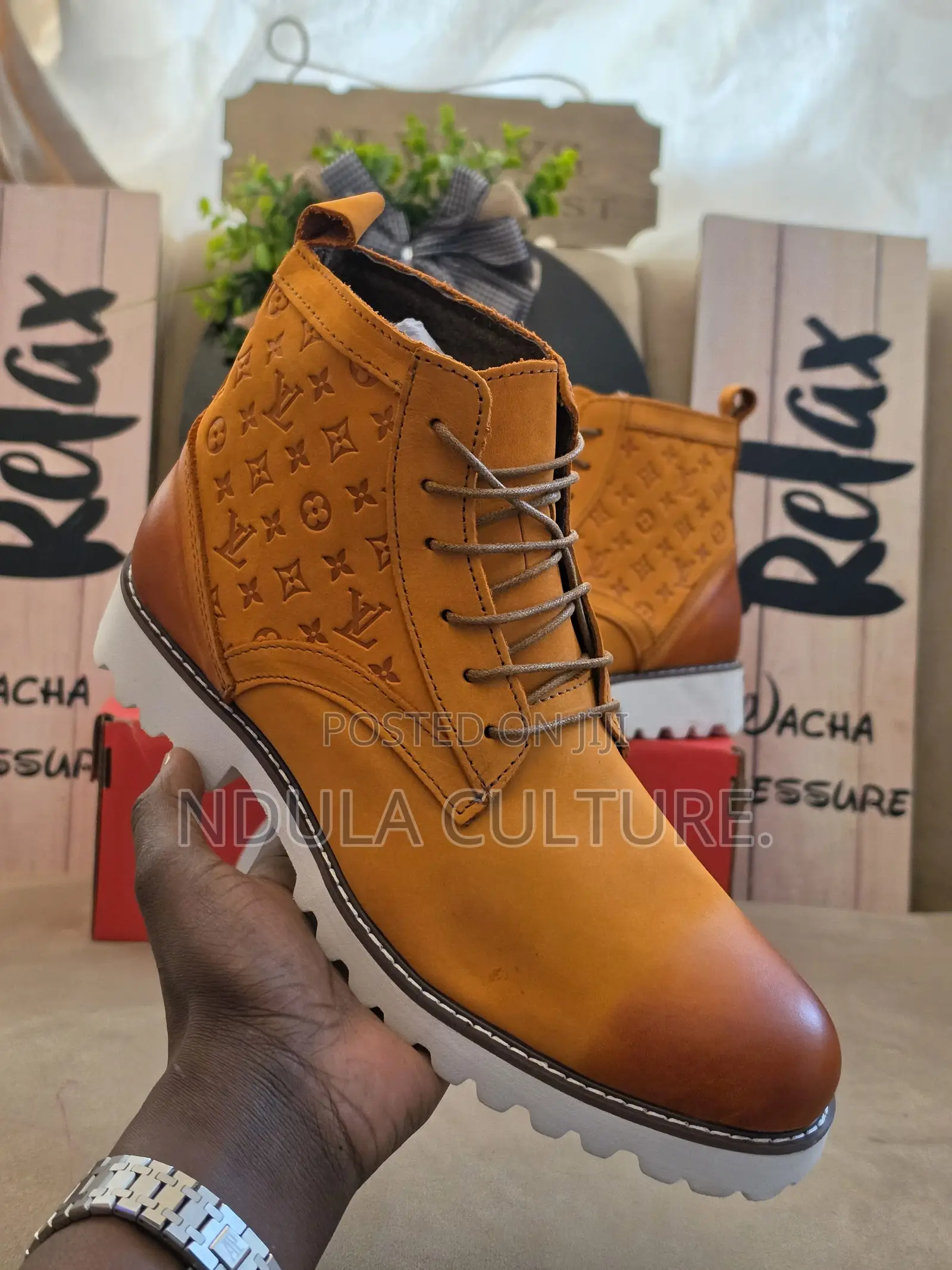 Timberland Logo Printed White Sole Boots