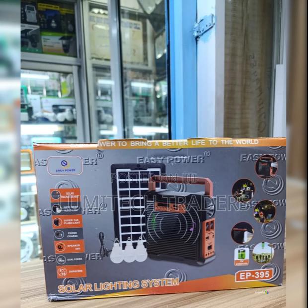 *EP-395 Solar System With 3 Bulbs,Radio,BT Speaker,Solar Panel - thumbnail 2