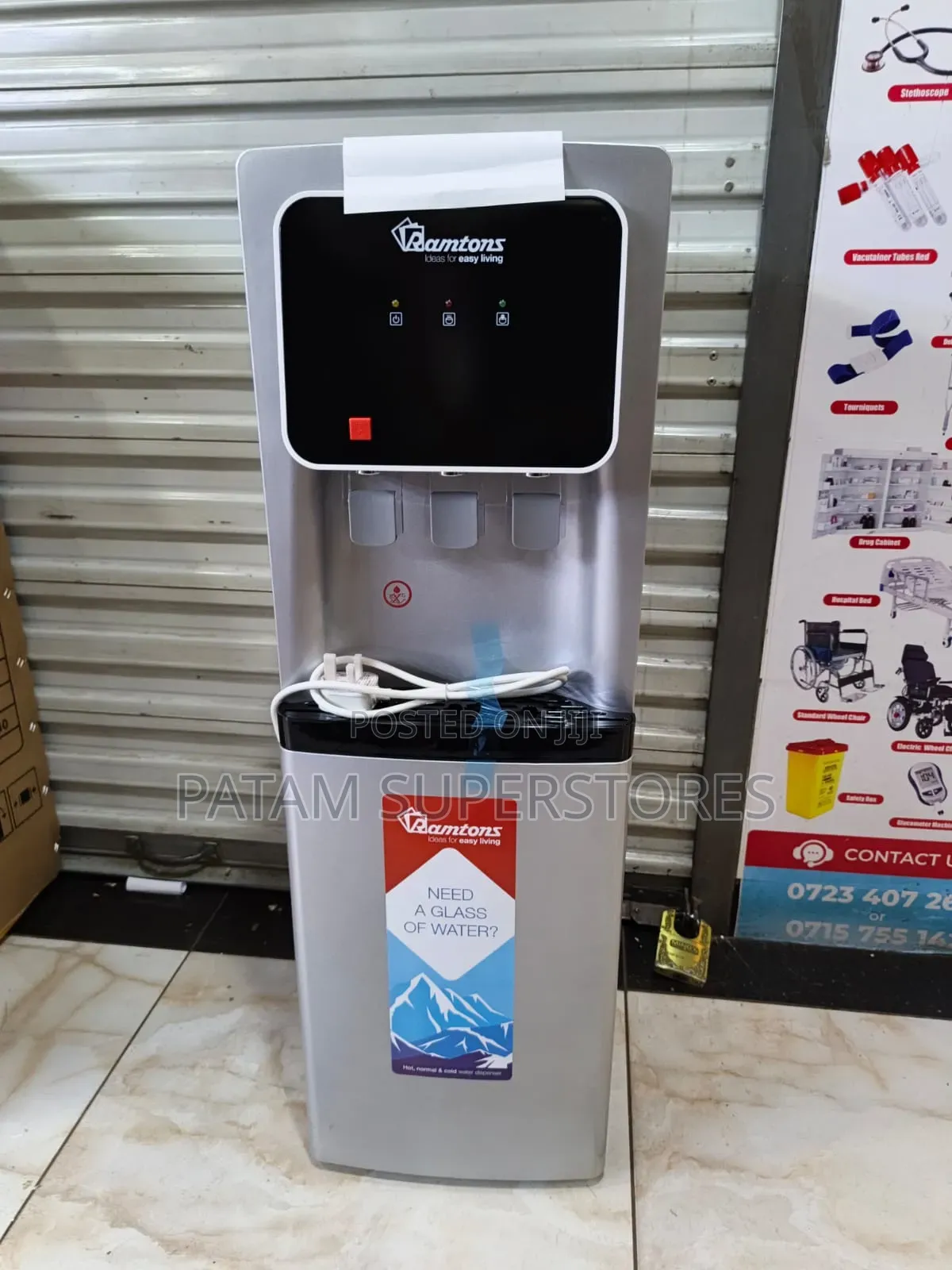 Ramtons 3 Taps Dispenser With Compressor RM/685