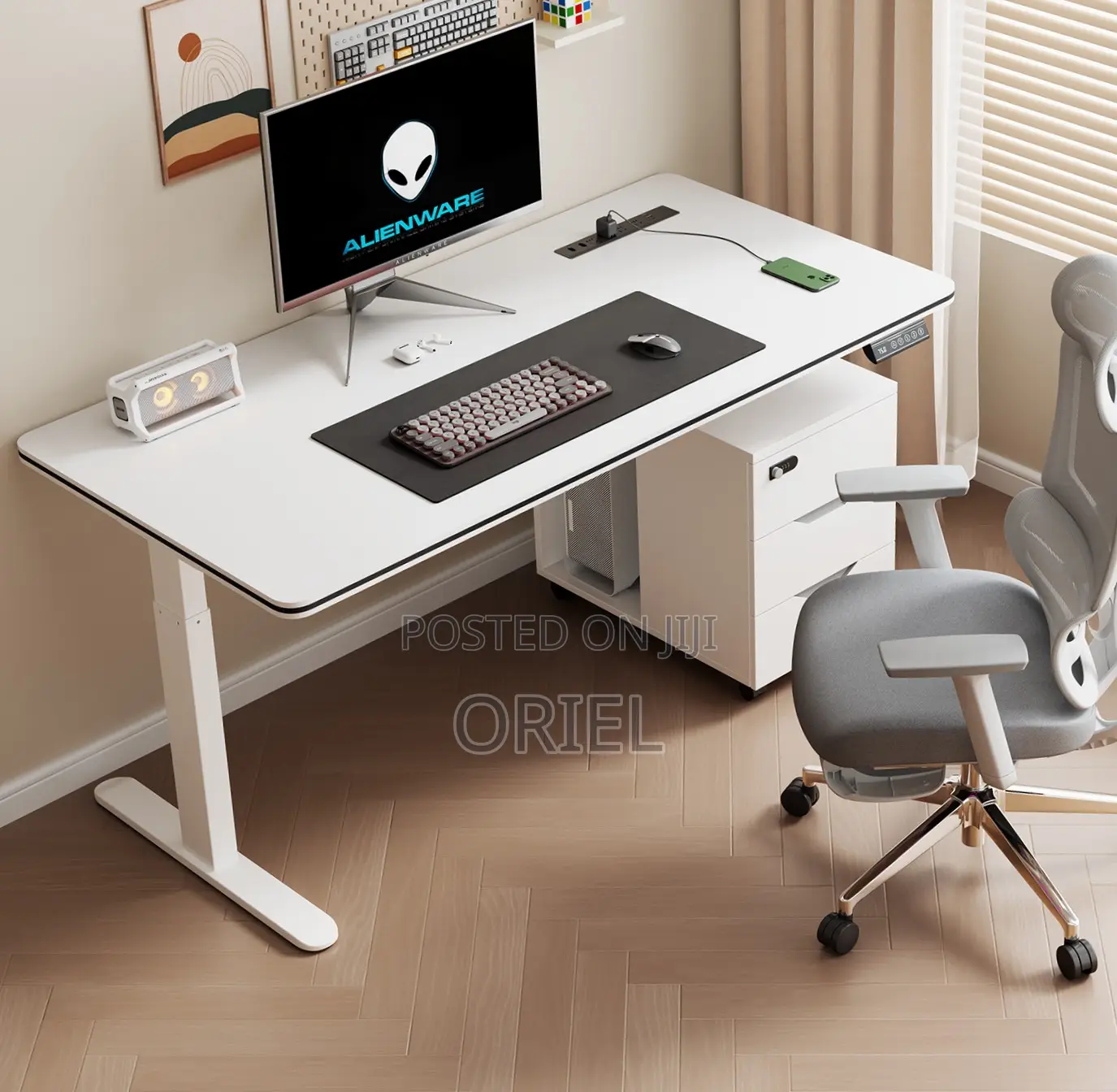 Adjustable Office Desk : 120CM Electric Lifting Table