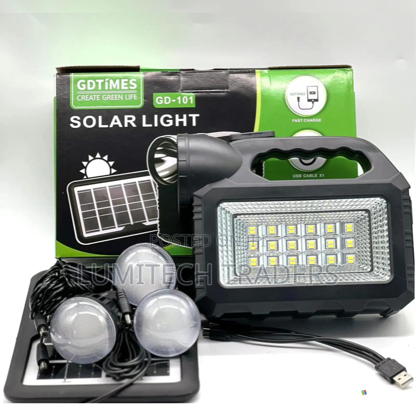 GD-101 Solar Lighting System Kit With 3bulbs