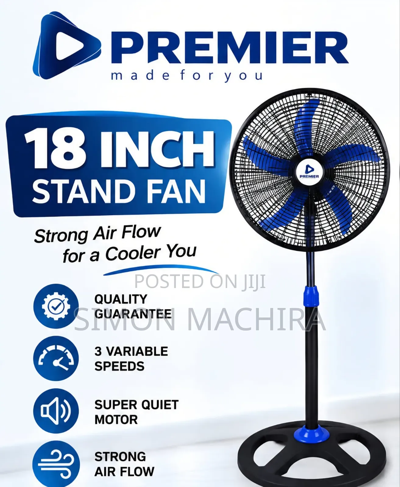 18 Inches Premier Standing Fan