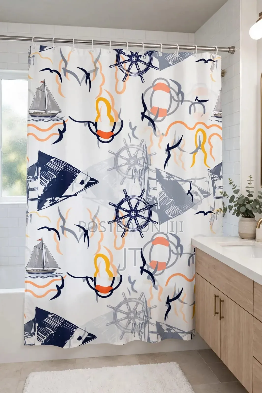 Modern Abstract Shower Curtain (Size 180*200cm)