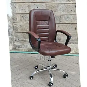 Modern Office Leather Chair : Brown Staff Chair