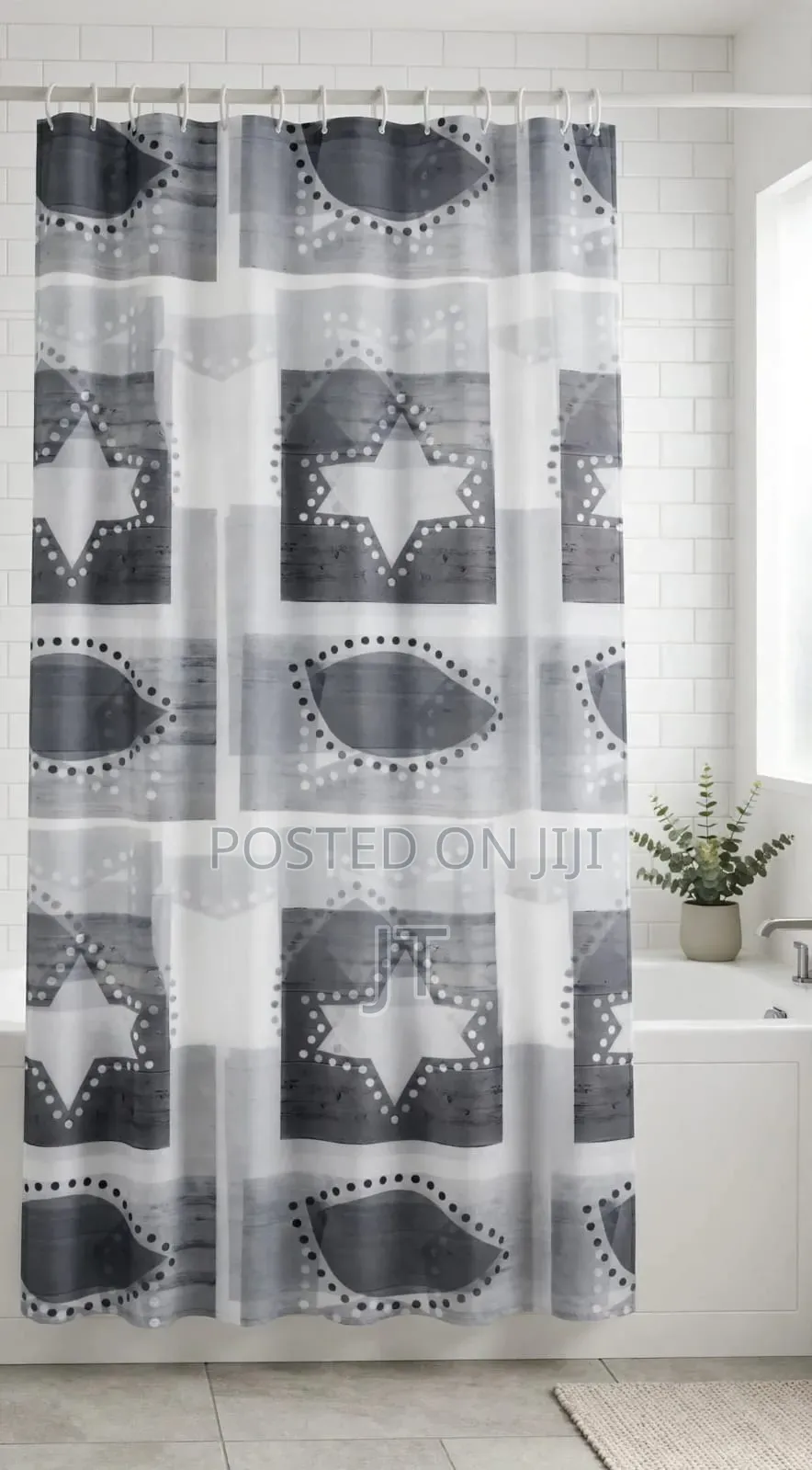 Floral Shower Curtain (Size:180*200cm)