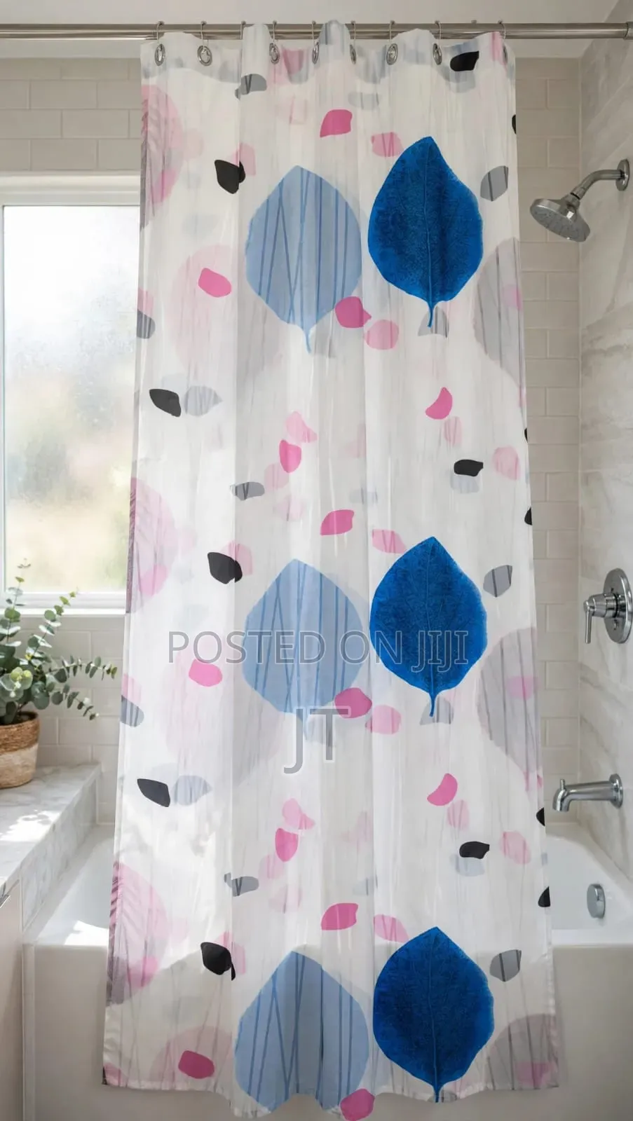Floral Shower Curtain (Size:180*200cm)