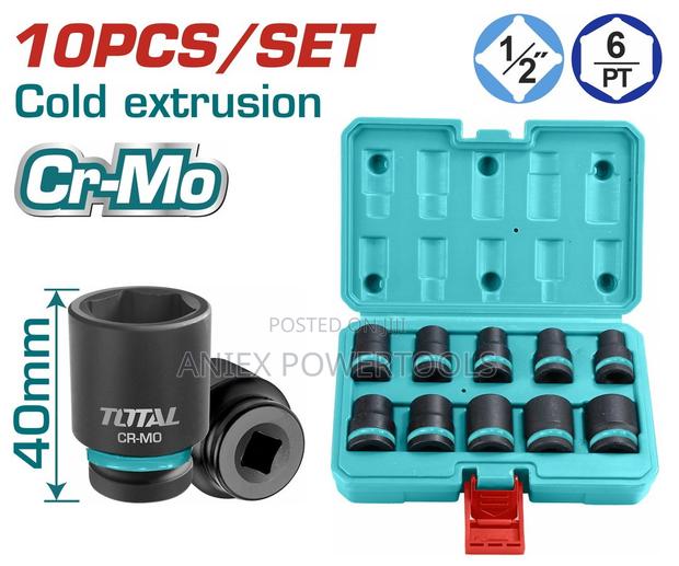 Total THISTD12101 10PCS 1/2 Impact Socket Set - main view