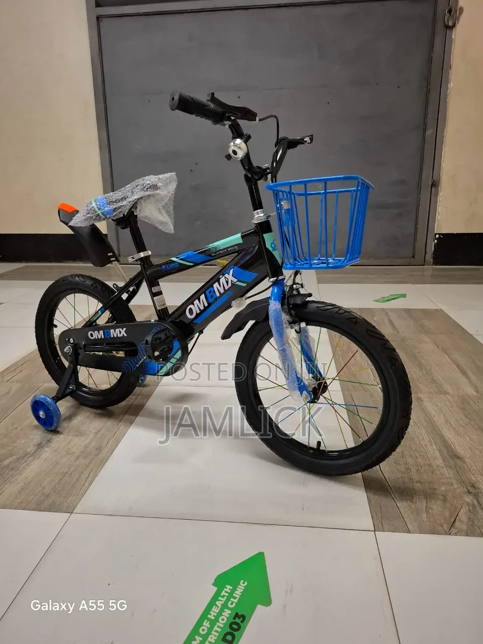 Blue Ombmx Kids Bicycle – Size 16 - Sm