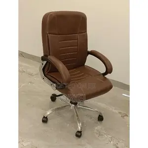 Modern Office Leather Chair : Brown Staff Chair
