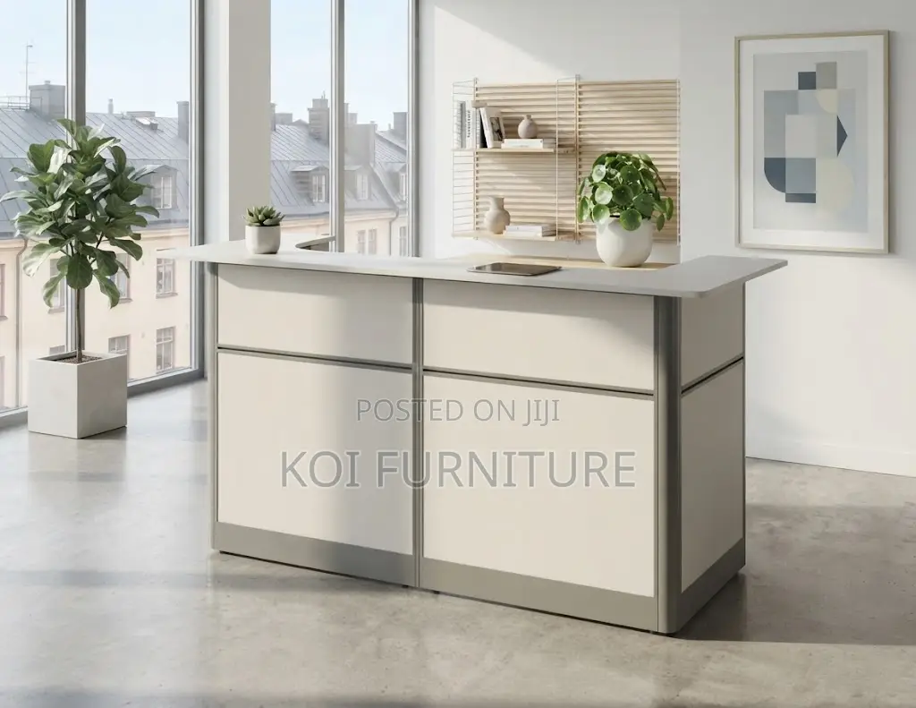 Reception Desk; 1800mm White Modern Coporate Receotion Desk