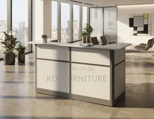 Reception Desk; 1800mm White Modern Coporate Receotion Desk