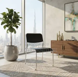 Office Chairs; Leather Reception Area Armless Chrome Office Chairs