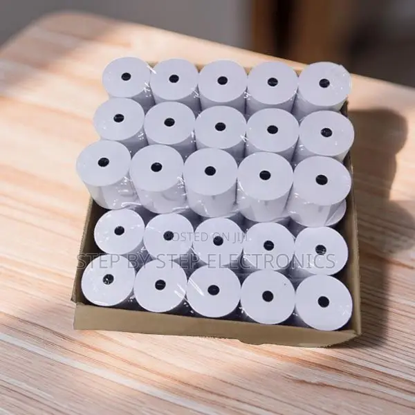 50 Pieces Full Box 80mm by 80mm by 13mm Thermal Paper Rolls