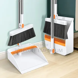 2 in 1 Long Handle Broom and Dustpan Combo Set