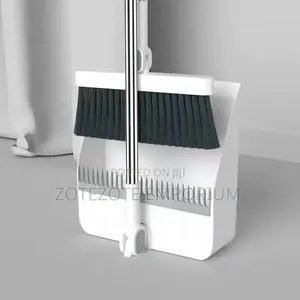 2 in 1 Long Handle Broom and Dustpan Combo Set
