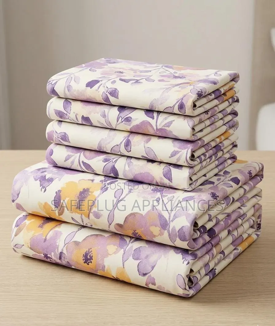 New Arrival 6Pc Cotton Bedsheet Set – 2 Sheets + 4 Pillow Cases