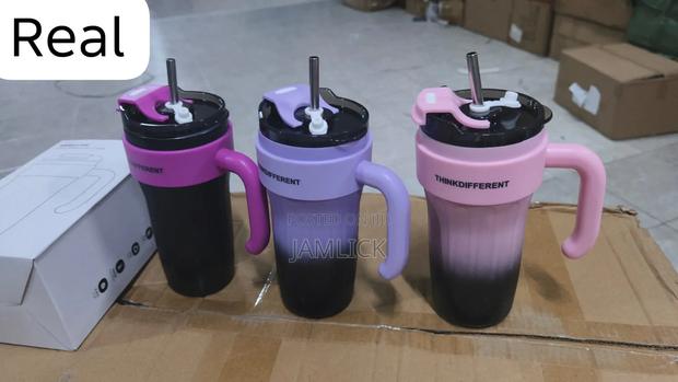 Stainless Steel 1080ml Think Different Thermocup With Straw - Pm - main view