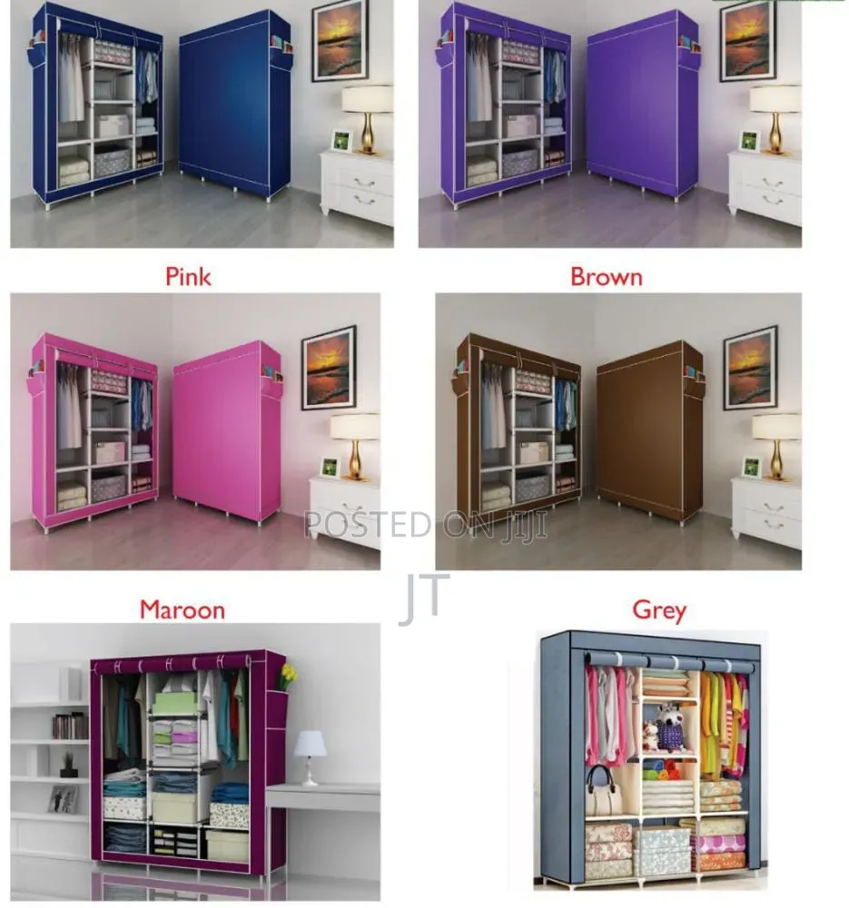 3 Column Wooden Wardrobe