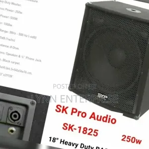 18"inches Sk Pro Audio Heavy Duty Bass Speaker