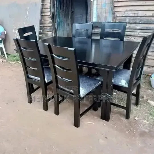 Walnut Chocolate 6 Seater Dinning Table Set