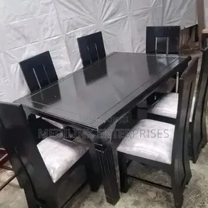 Walnut Chocolate 6 Seater Dinning Table Set
