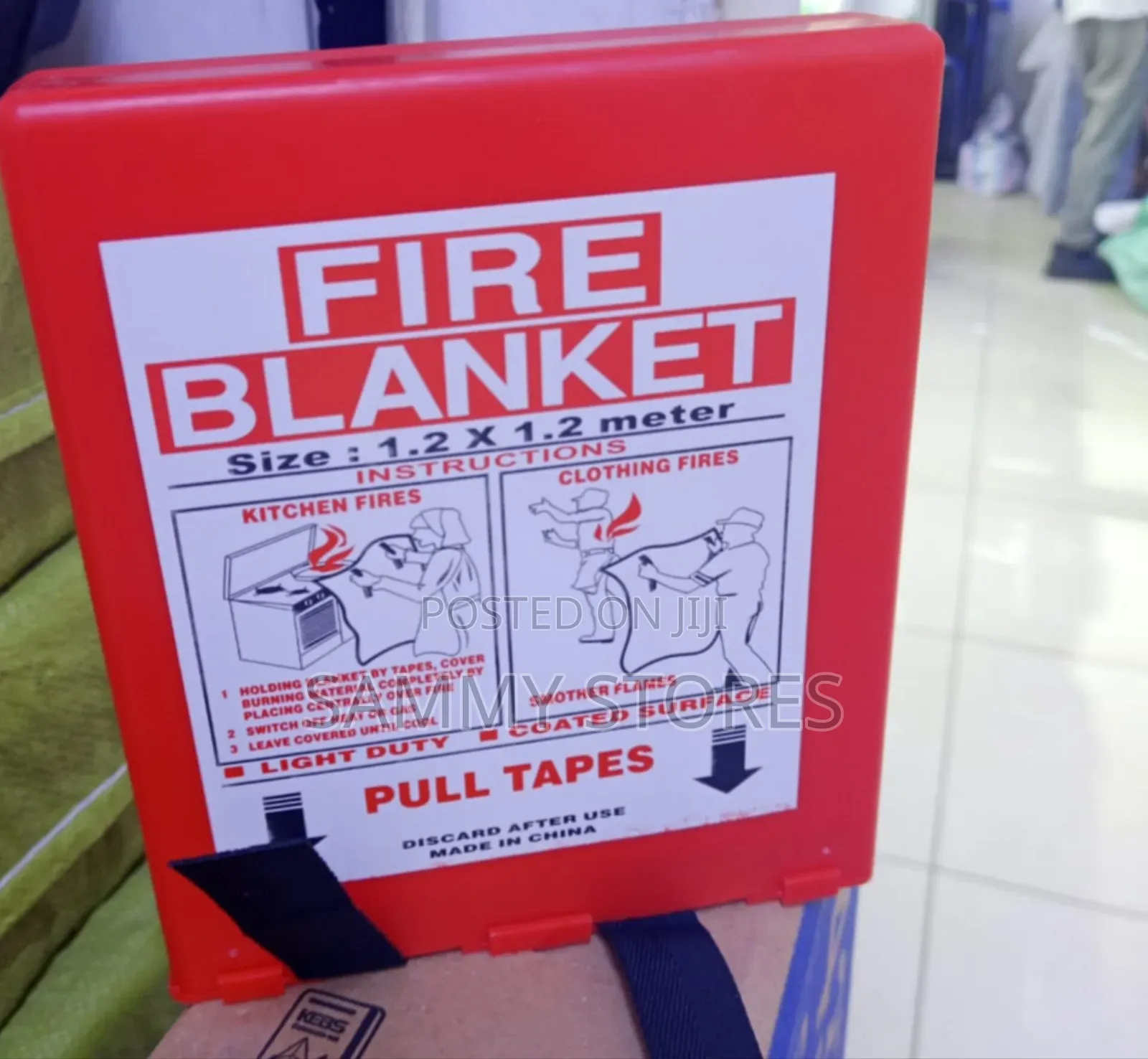 Fire Blanket in Red Protective Storage Case
