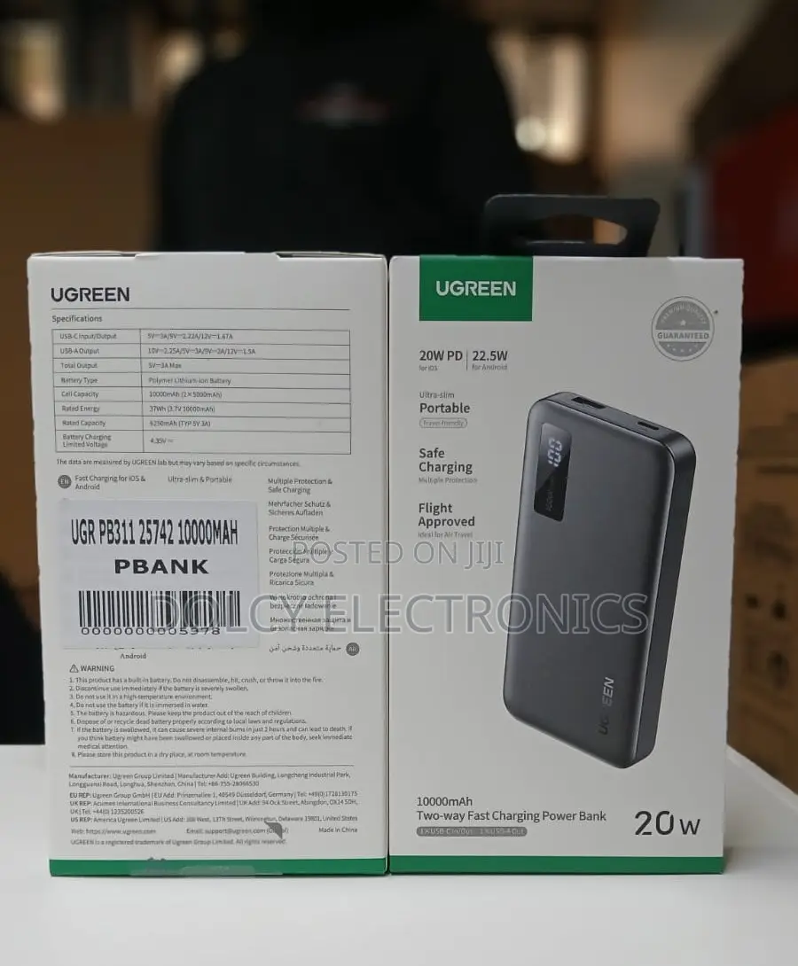 Ugreen Pb113 10000mAh 2way Fast Charging Powerbank