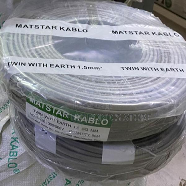 . MatStar 2.5mm Twin Earth Cable 90M PVC Insulated Long Roll Electrica